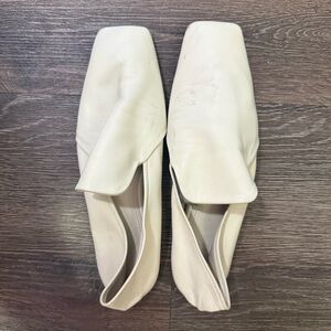 Zara Cream Leather Loafers | Sz 39